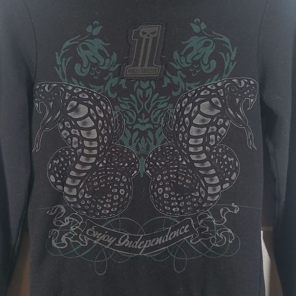 Harley Davidson Scoop Neck Jacket Number One Skull Collection - Picture 3 of 5